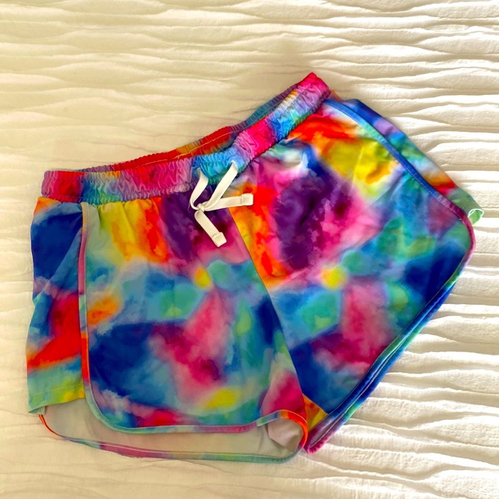 Girls Tie Dyed Active Shorts (Size XL 14/16)